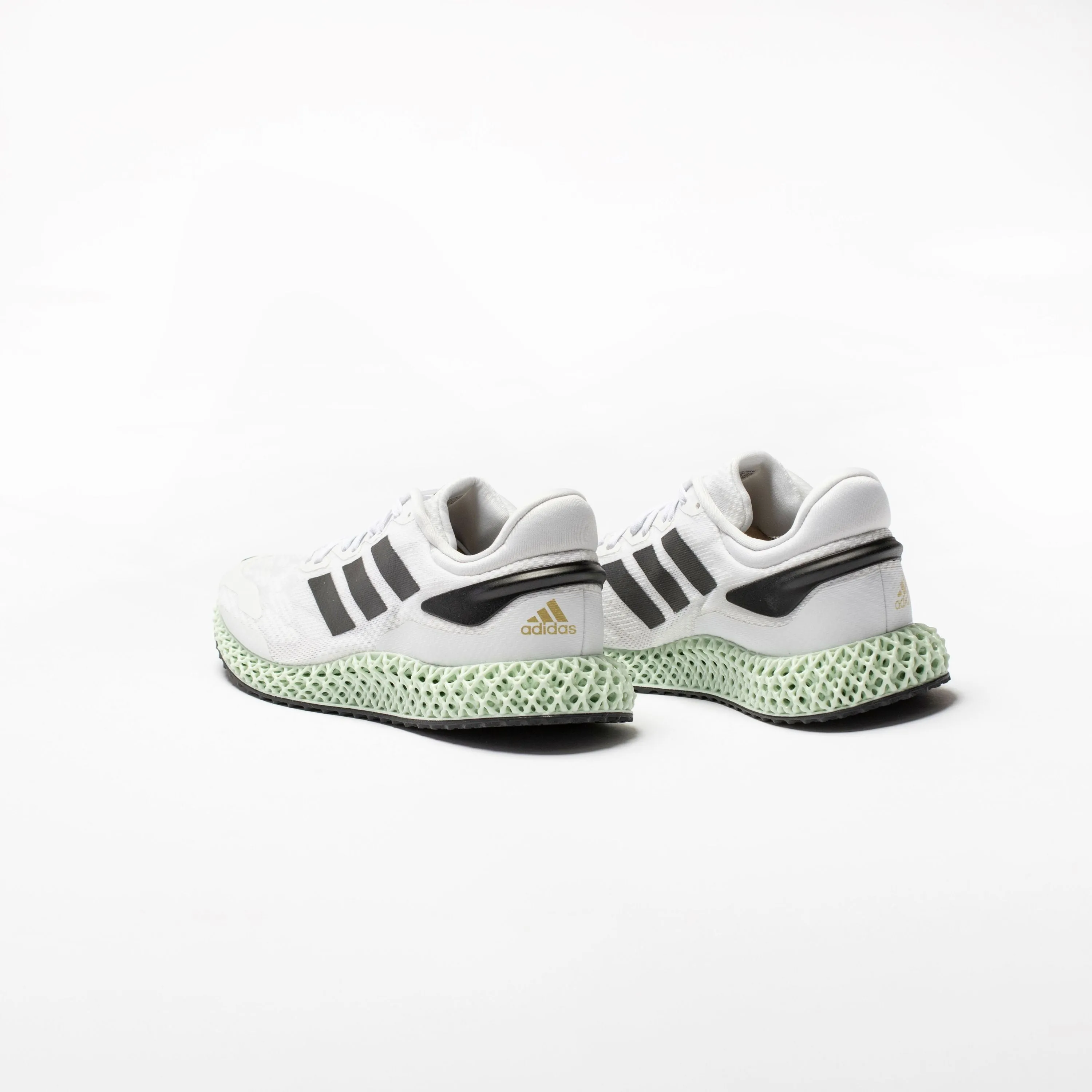 Chaussure de course 4D Run 1.0 pour Homme - Blanc/Noir/Or Métallique/Menthe