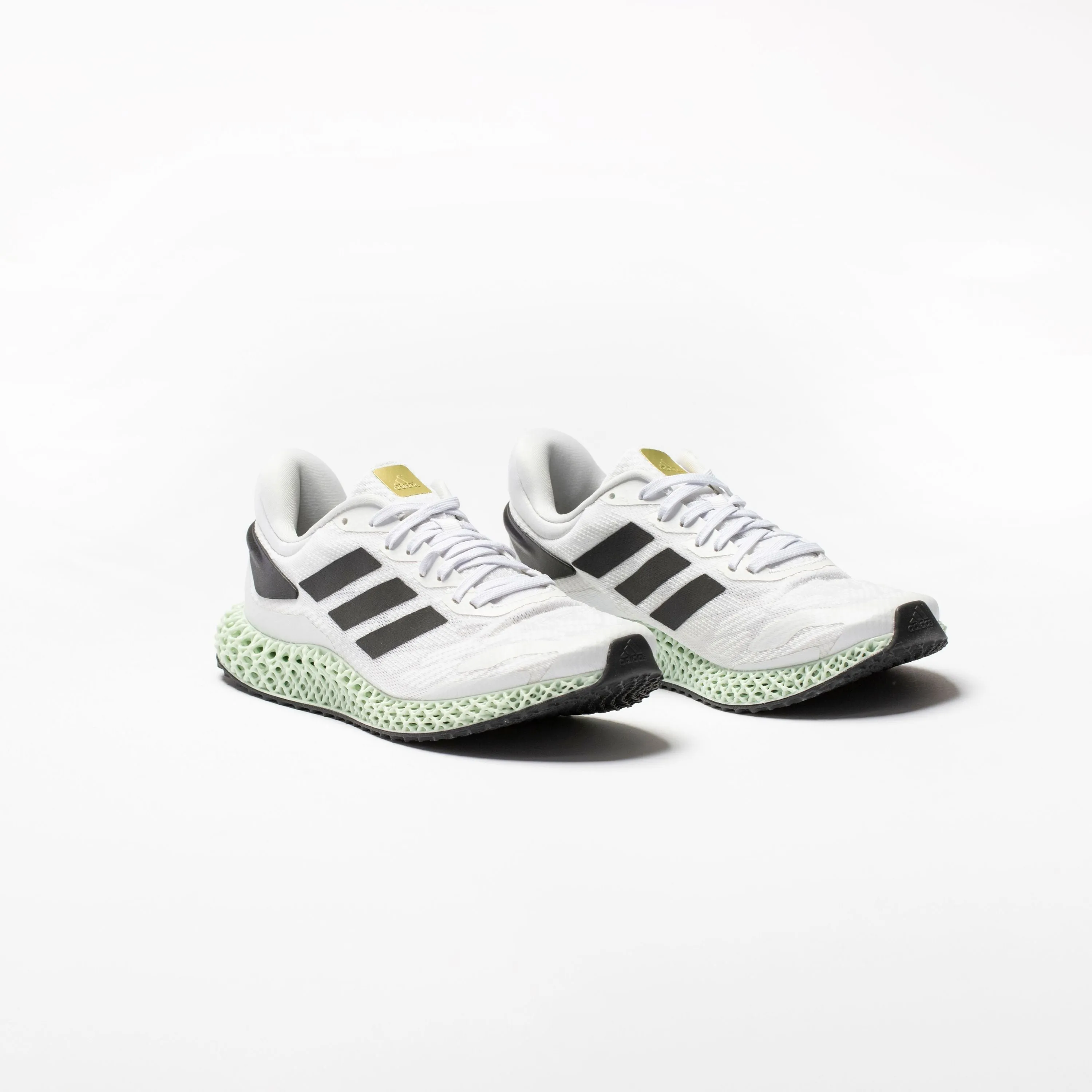 Chaussure de course 4D Run 1.0 pour Homme - Blanc/Noir/Or Métallique/Menthe