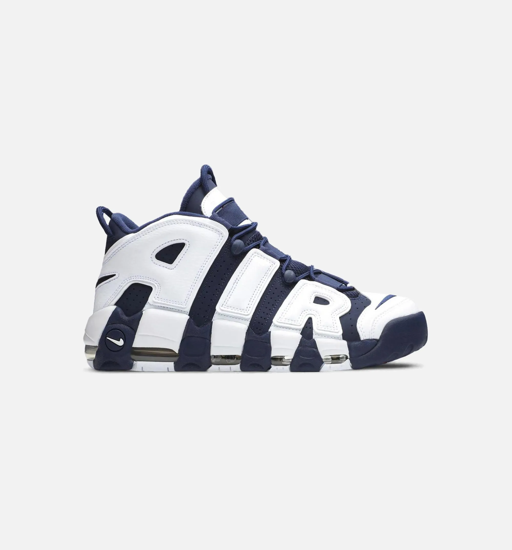 Chaussure de style de vie pour hommes Air More Uptempo '96 - Blanc/Bleu marine/Or métallisé