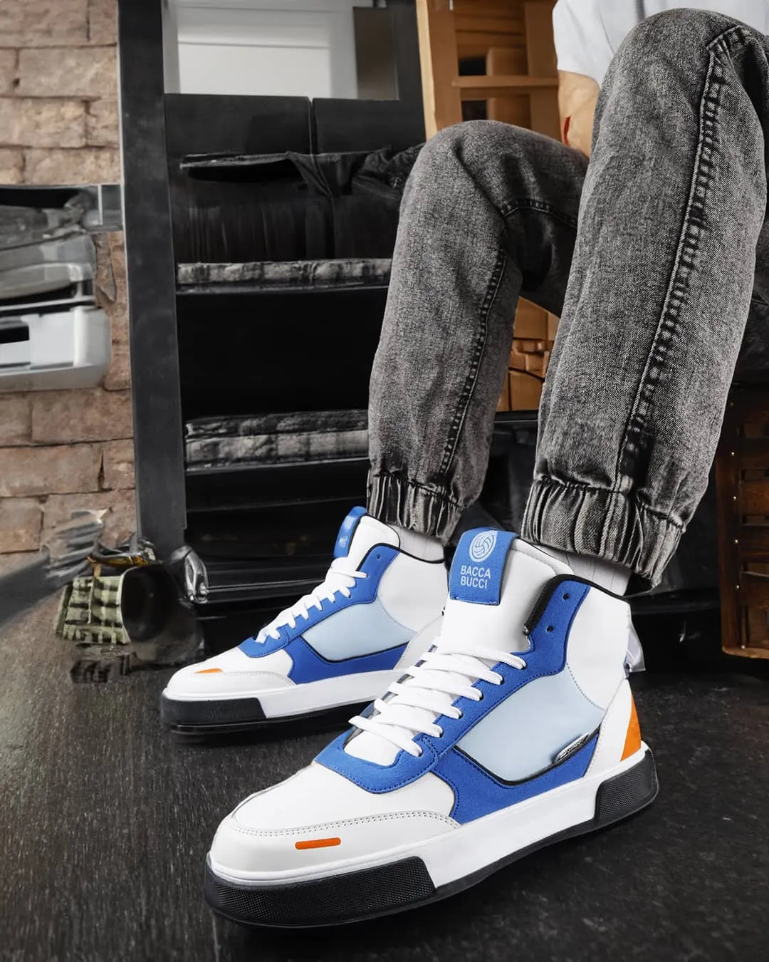 Bacca Bucci Basket montante SKYLINE SOARER pour Homme - Élévation style Gen Z