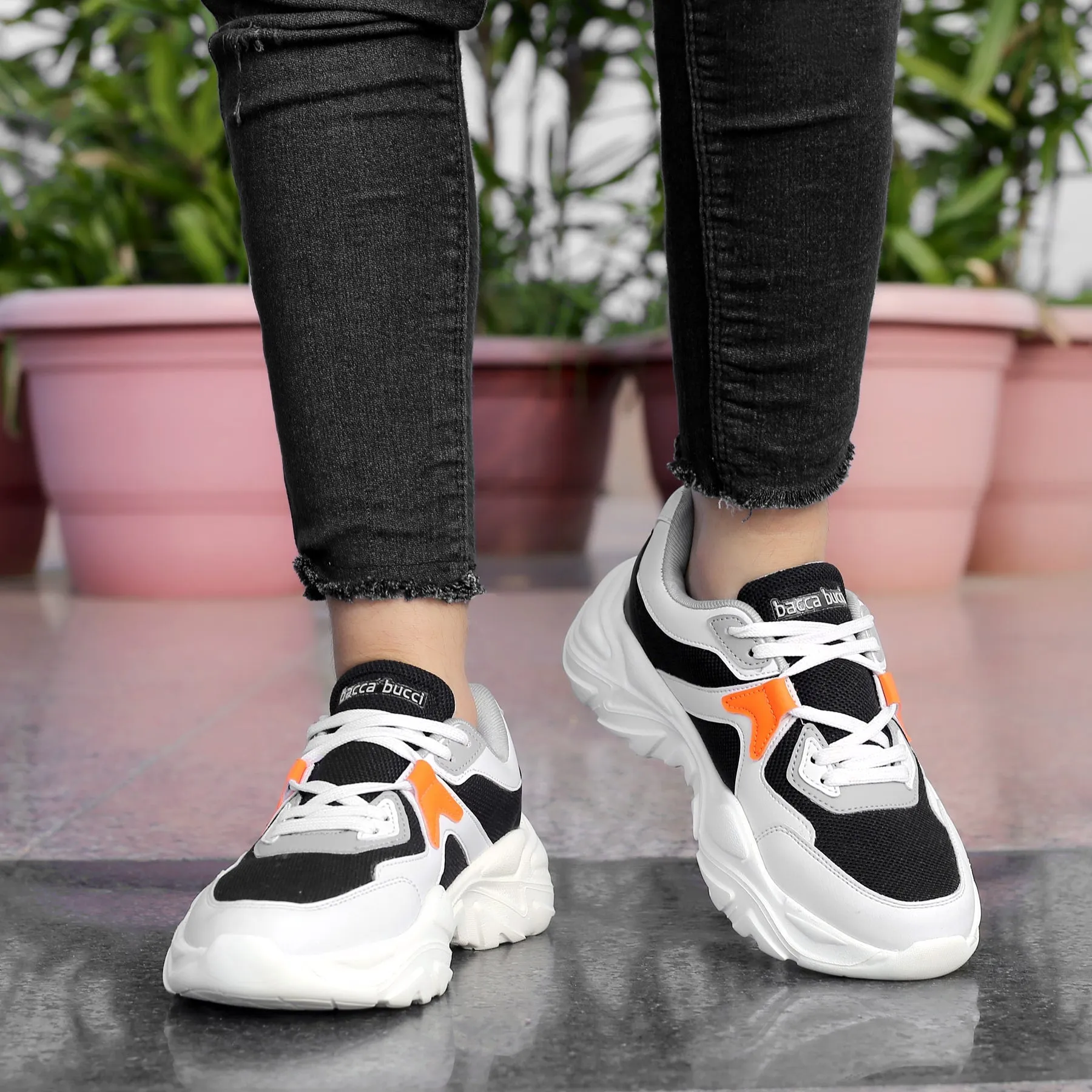 Bacca Bucci MARINE Sneakers Plateforme à Bout Bas pour Femme | Sneakers Épaisses StreetWear