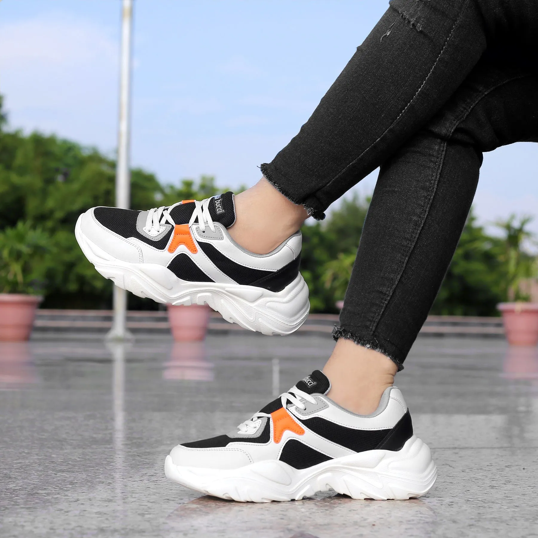 Bacca Bucci MARINE Sneakers Plateforme à Bout Bas pour Femme | Sneakers Épaisses StreetWear