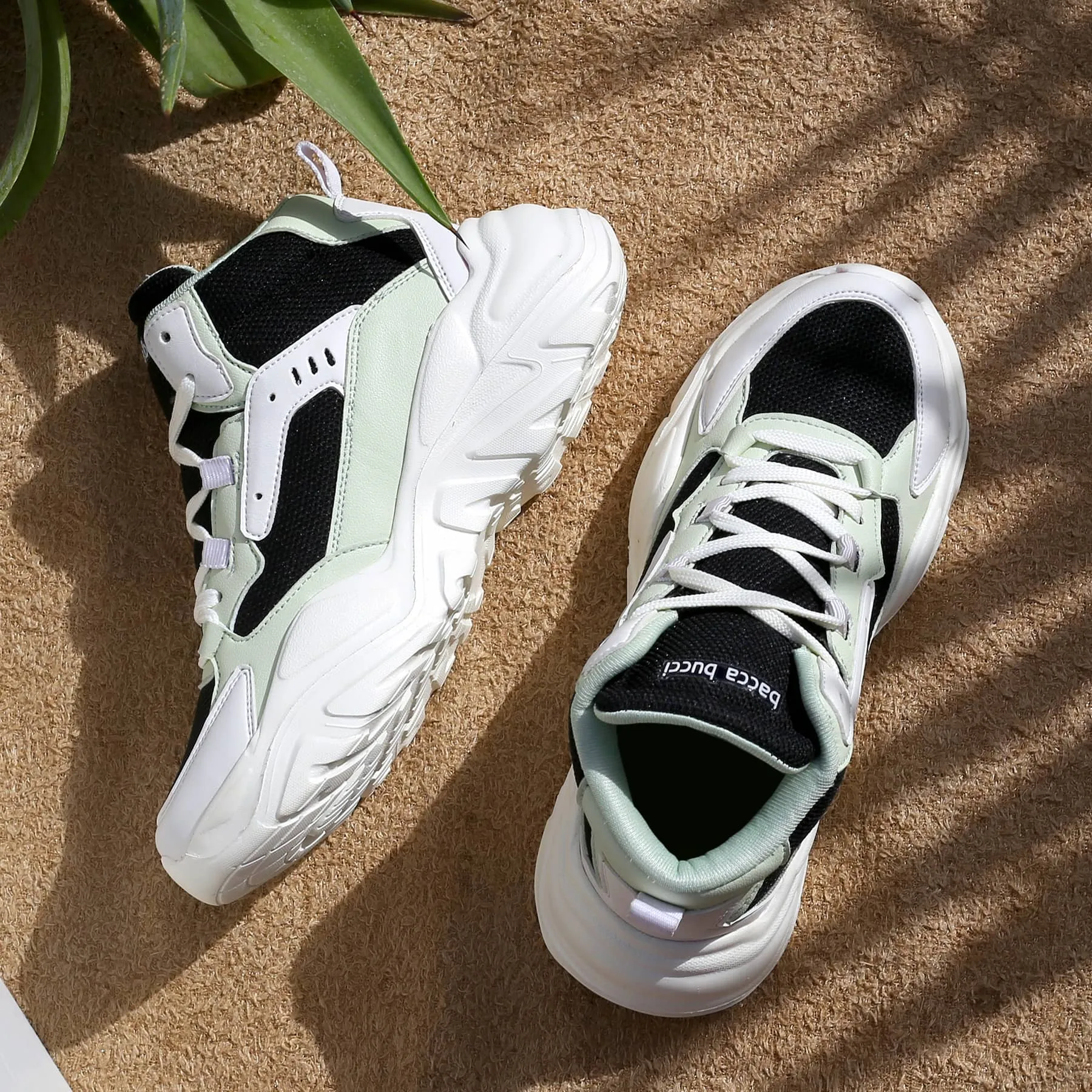 Bacca Bucci NYRA Sneakers de mode à plateforme mi-haute pour femmes | Sneakers volumineuses StreetWear