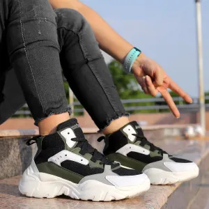 Bacca Bucci NYRA Sneakers de mode à plateforme mi-haute pour femmes | Sneakers volumineuses StreetWear