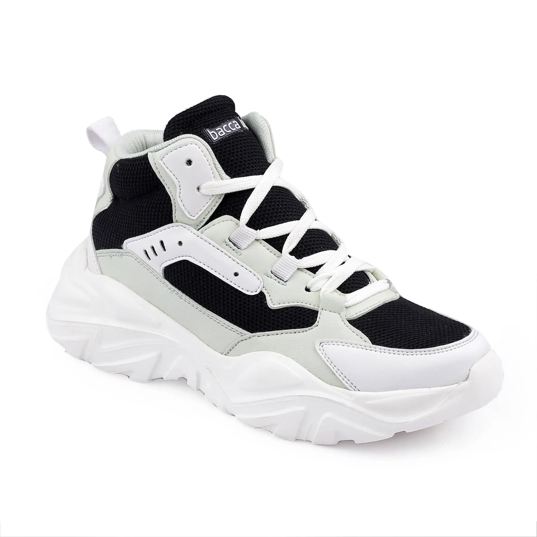 Bacca Bucci NYRA Sneakers de mode à plateforme mi-haute pour femmes | Sneakers volumineuses StreetWear