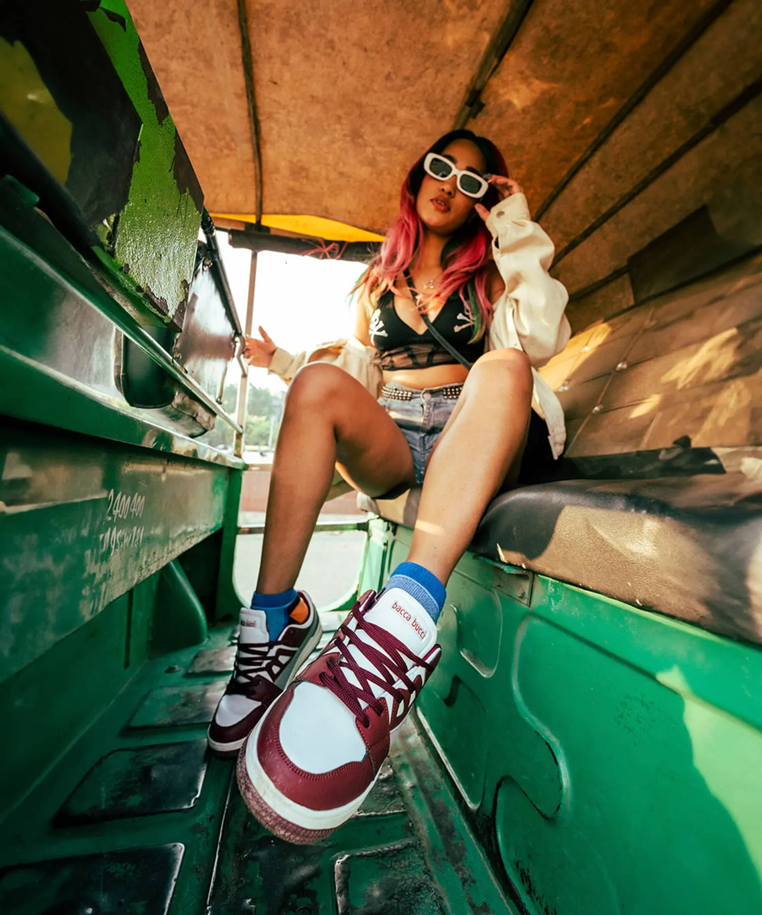 Bacca Bucci SERENITÉ Sneakers Basses à Semelle Plate pour Femme
