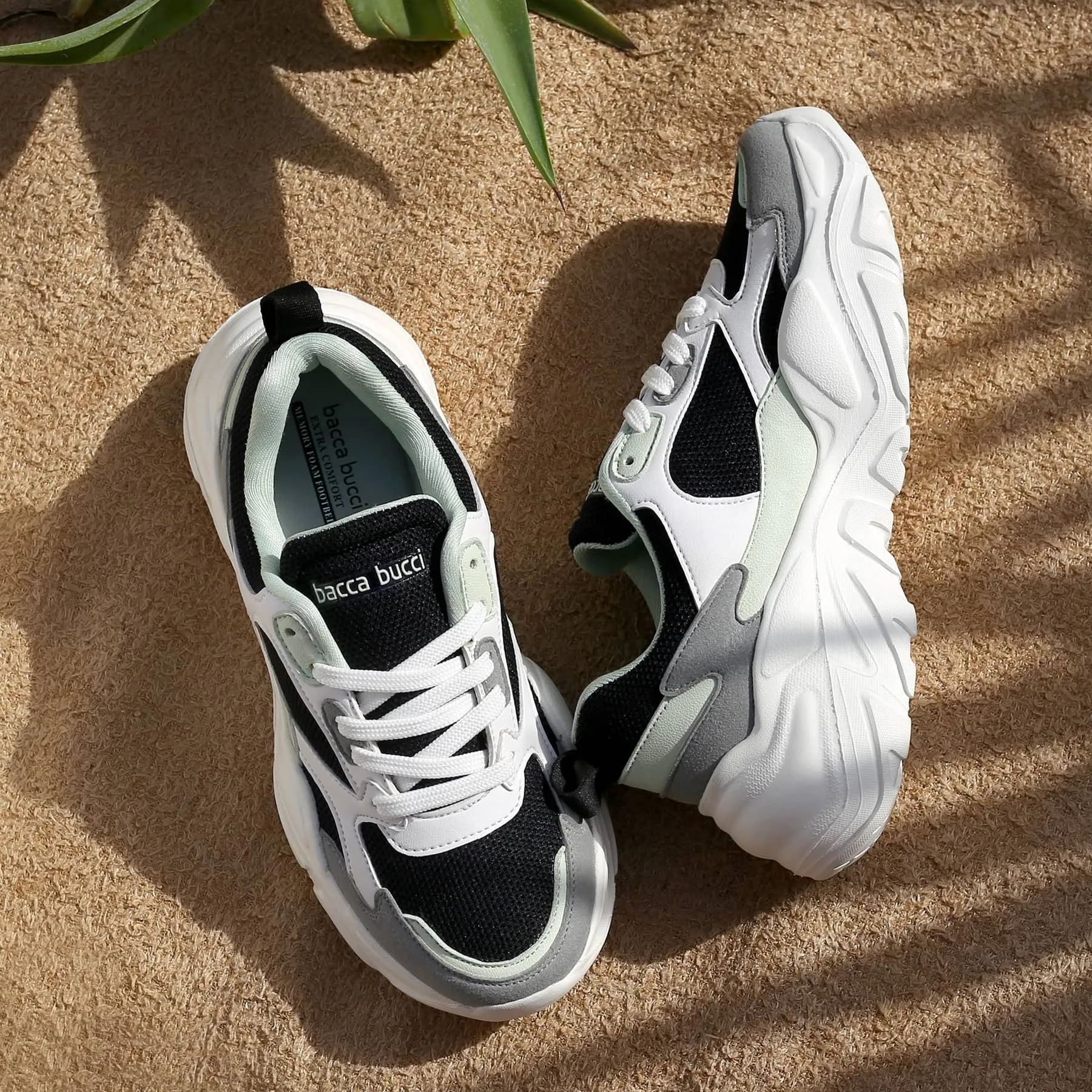 Bacca Bucci SPARK Chaussures de sport à plateforme basses en ColorBlock pour femmes | Sneakers streetwear volumineuses