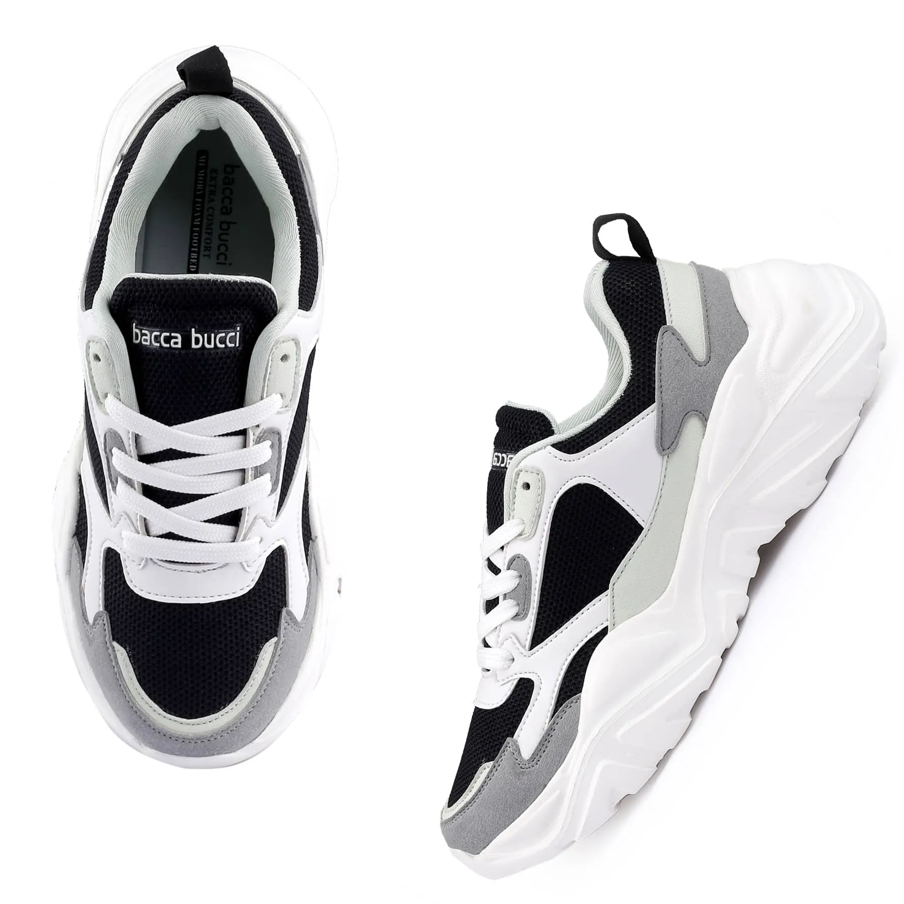 Bacca Bucci SPARK Chaussures de sport à plateforme basses en ColorBlock pour femmes | Sneakers streetwear volumineuses