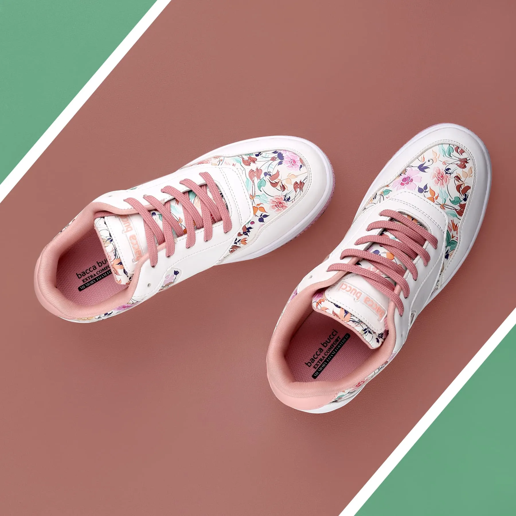 Bacca Bucci VIXEN Sneakers Basses Femme à Semelle Plate et Imprimés Numériques