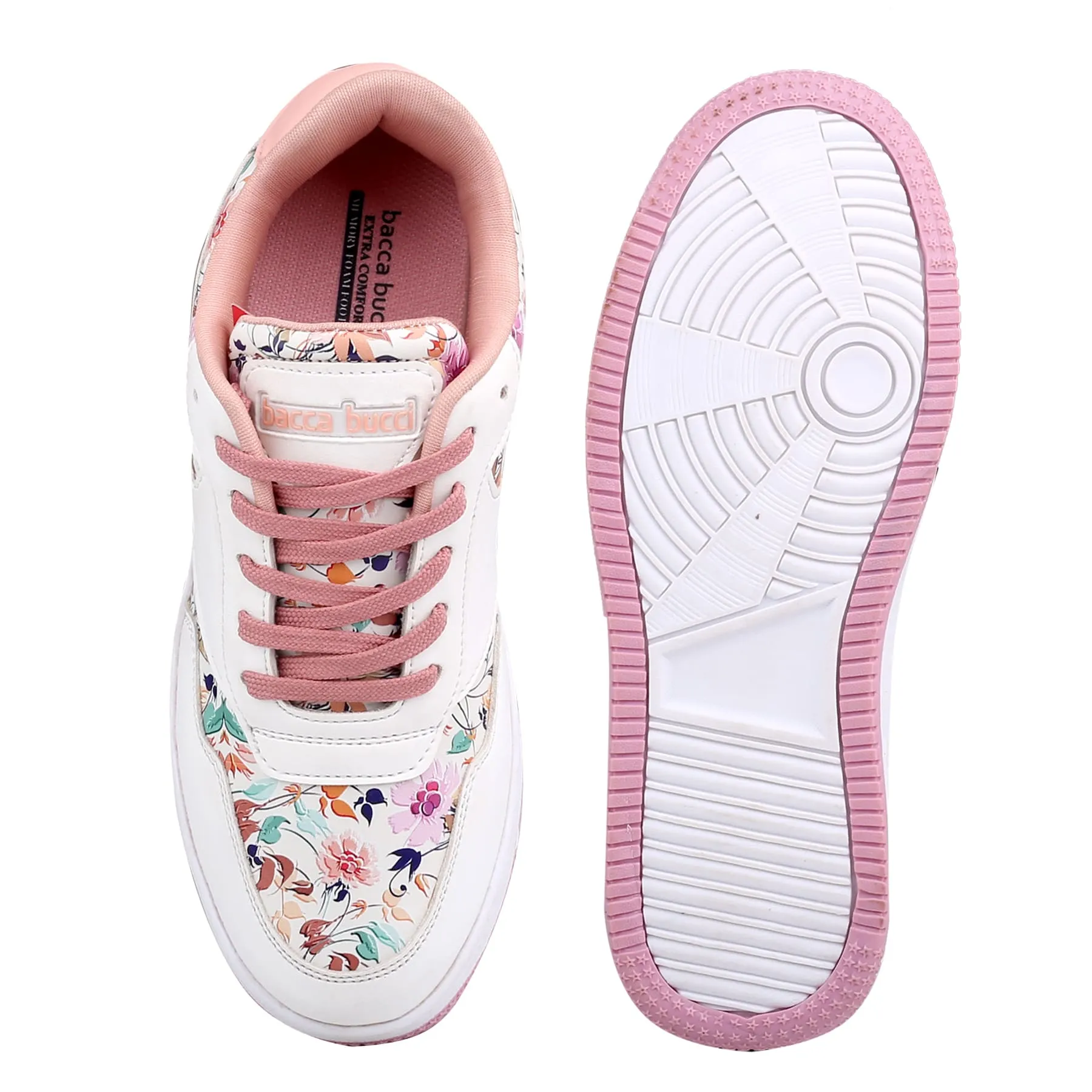 Bacca Bucci VIXEN Sneakers Basses Femme à Semelle Plate et Imprimés Numériques