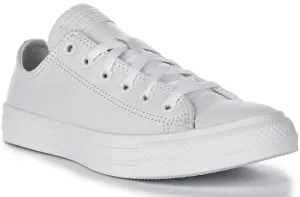 Converse All Star Low 136823C En Cuir Blanc Chaussures Converse