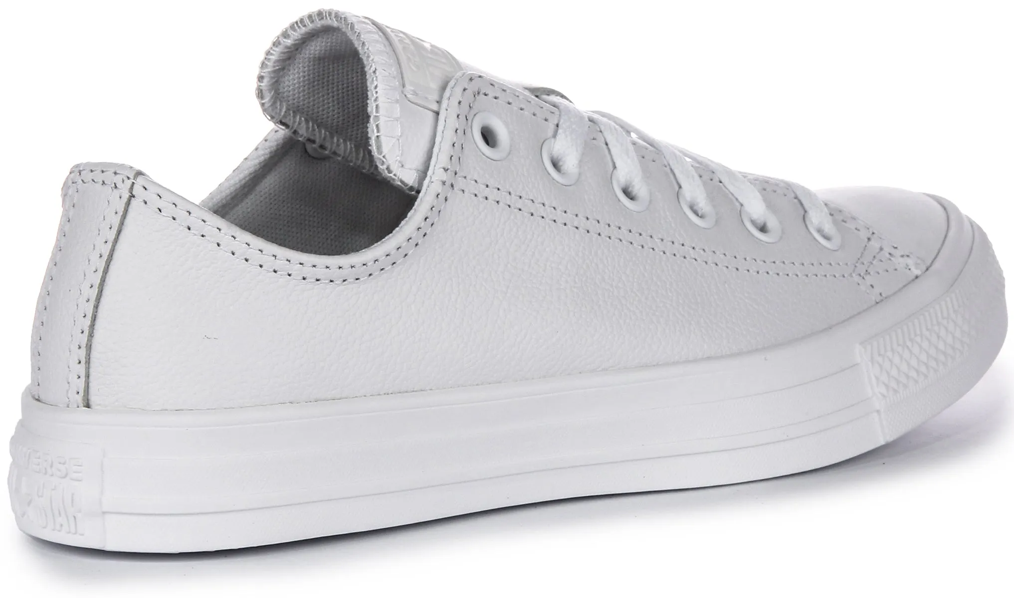 Converse All Star Low 136823C En Cuir Blanc Chaussures Converse