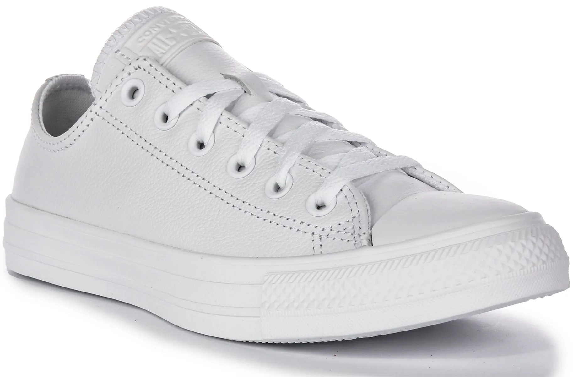 Converse All Star Low 136823C En Cuir Blanc Chaussures Converse