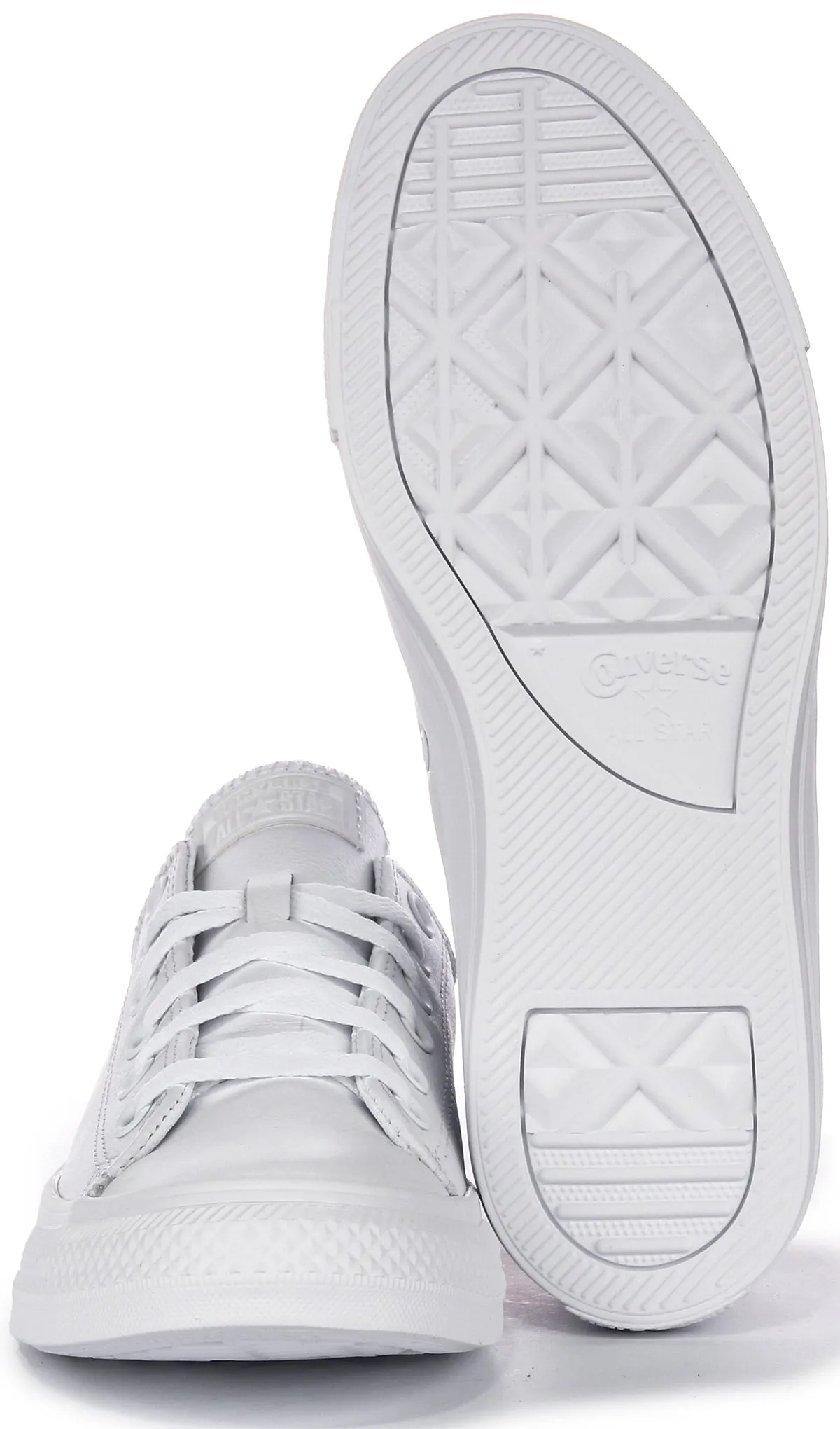 Converse All Star Low 136823C En Cuir Blanc Chaussures Converse