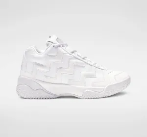 Converse Voltage Mid Femme Triple Blanc Cuir Sneakers Hautes ecco Chaussures