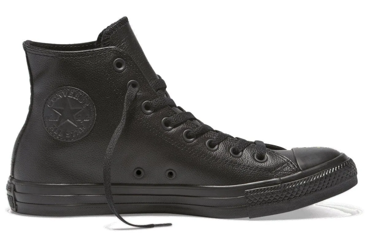 CONVERSE CHUCK TAYLOR ALL STAR HAUTE TOUR TRIPLE NOIR EN CUIR POUR FEMME