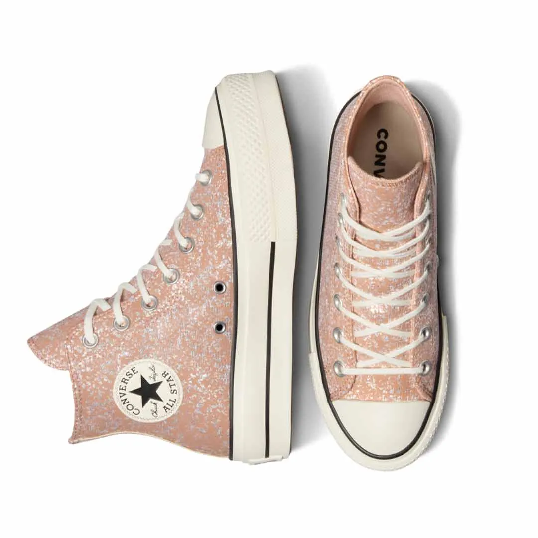 Converse - Chaussures montantes à plateforme pailletée Chuck Taylor All Star pour femme (A09422C)