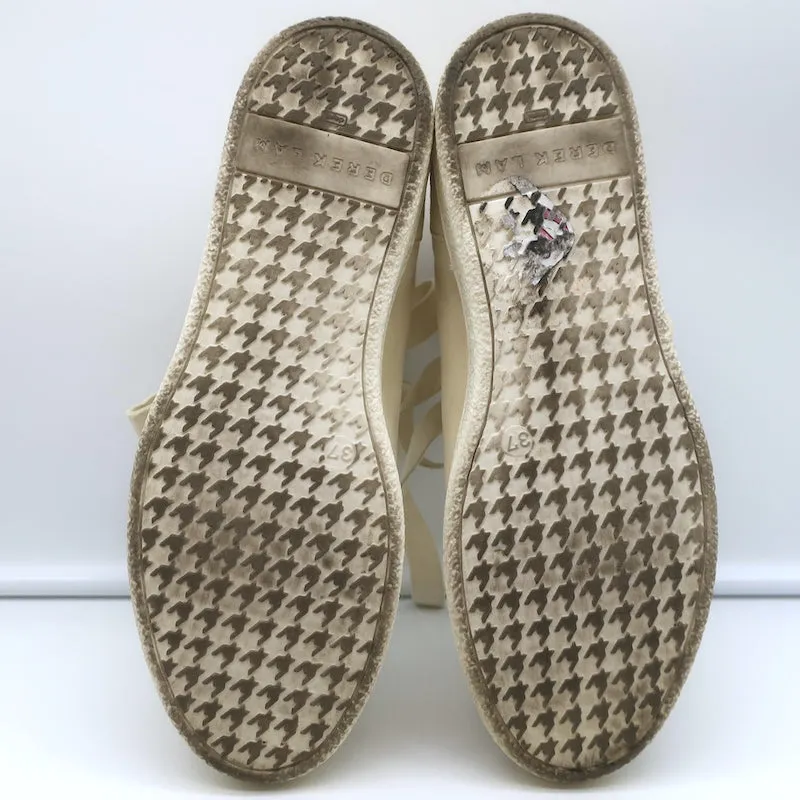 Derek Lam Baskets montantes à lacets en suédine ivoire Serena taille 37