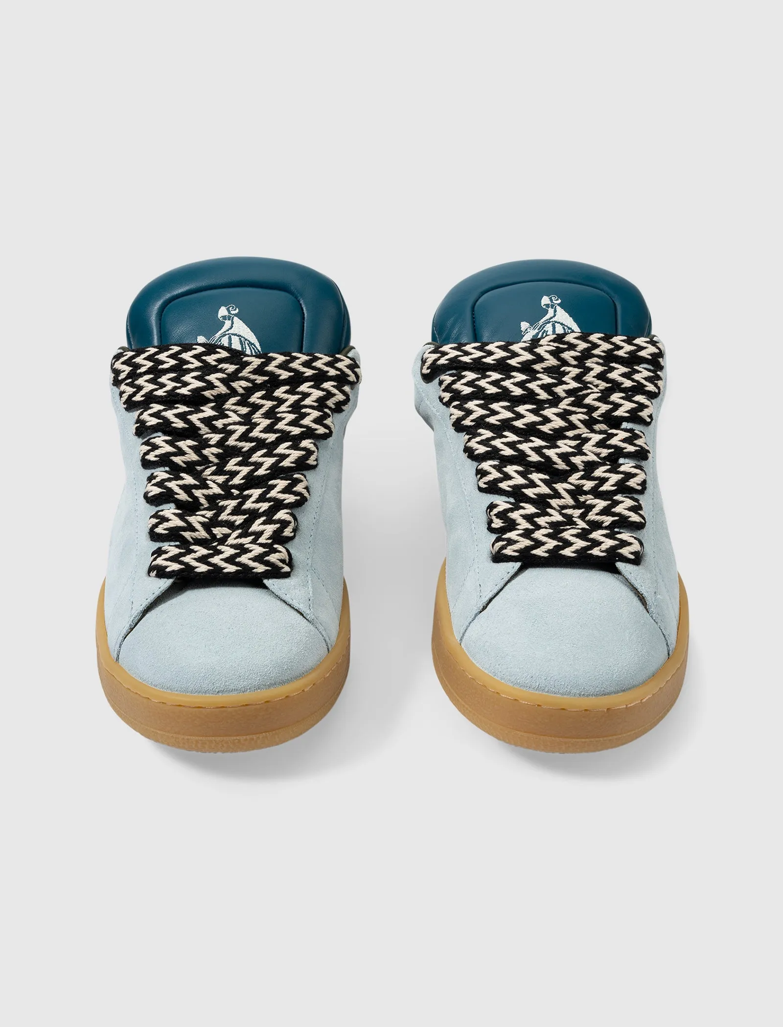 FUTURE X HYPER CURB SNEAKERS EN CUIR ET DAIM (BLEU/BLEU FONCÉ)