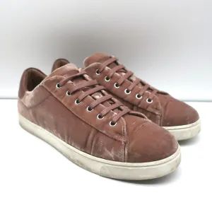Gianvito Rossi Sneakers Basses en Velours Rose Poussiéreux Taille 39