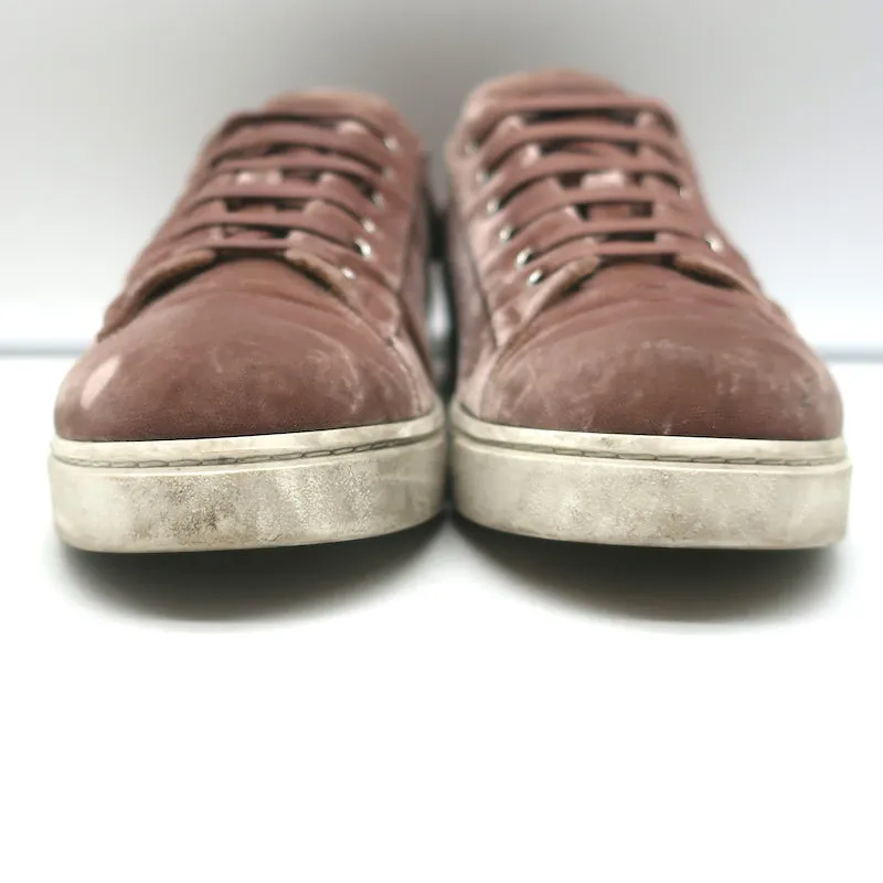 Gianvito Rossi Sneakers Basses en Velours Rose Poussiéreux Taille 39