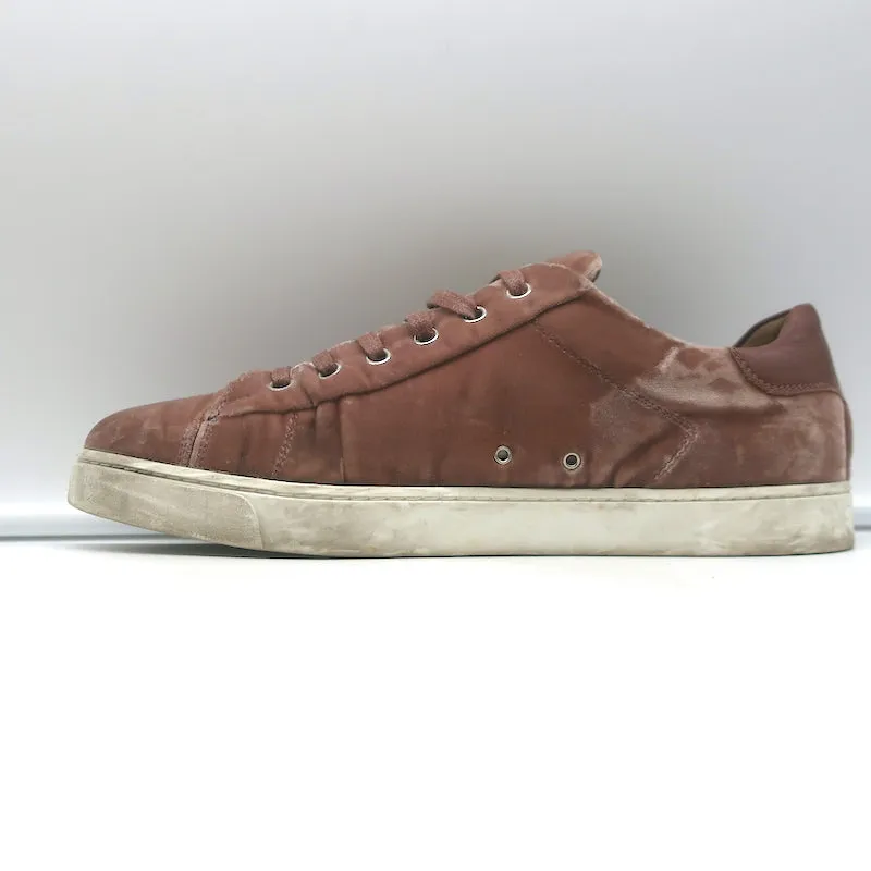 Gianvito Rossi Sneakers Basses en Velours Rose Poussiéreux Taille 39