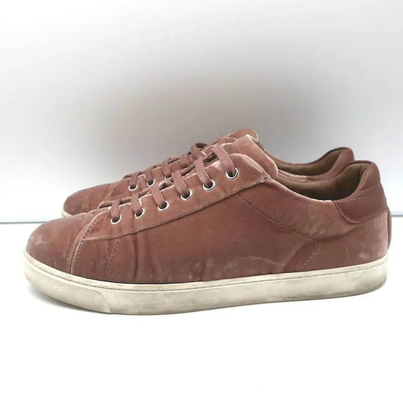 Gianvito Rossi Sneakers Basses en Velours Rose Poussiéreux Taille 39