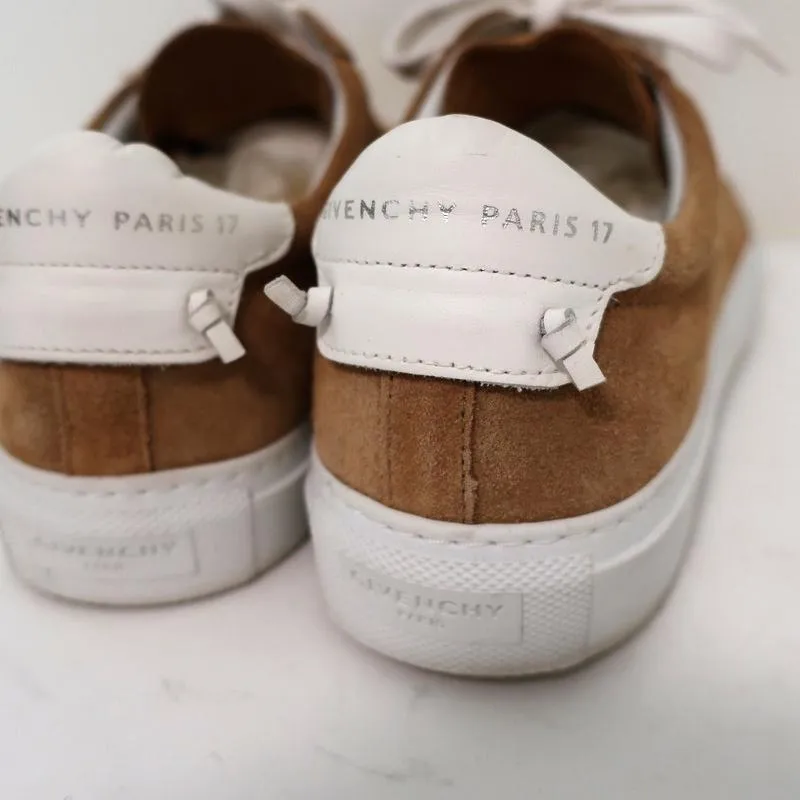 Givenchy Urban Knots Basket Basse Suède Marron & Cuir Blanc Taille 37.5