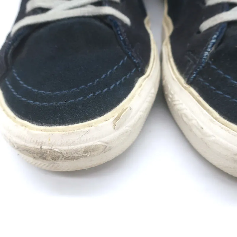 Golden Goose Slide Denim & Suede Sneakers Hautes Marine Taille 40