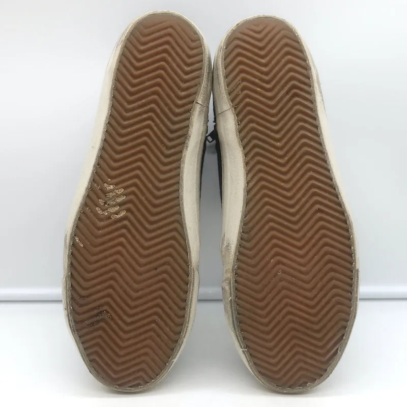 Golden Goose Slide Denim & Suede Sneakers Hautes Marine Taille 40