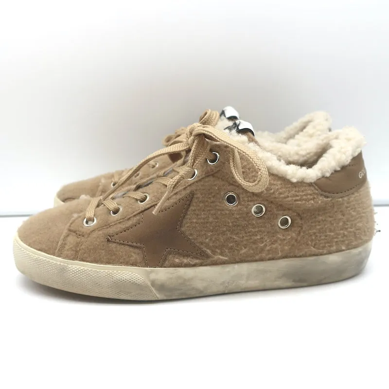 Golden Goose Superstar Sneakers Basses en Daim Beige Taille 36