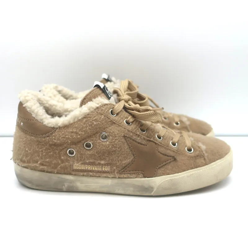 Golden Goose Superstar Sneakers Basses en Daim Beige Taille 36