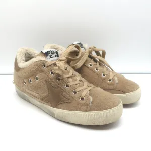 Golden Goose Superstar Sneakers Basses en Daim Beige Taille 36