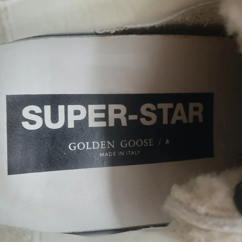 Golden Goose Superstar Basket Basses en Cuir Blanc avec Doublure en Mouton Taille 36 NEUVE