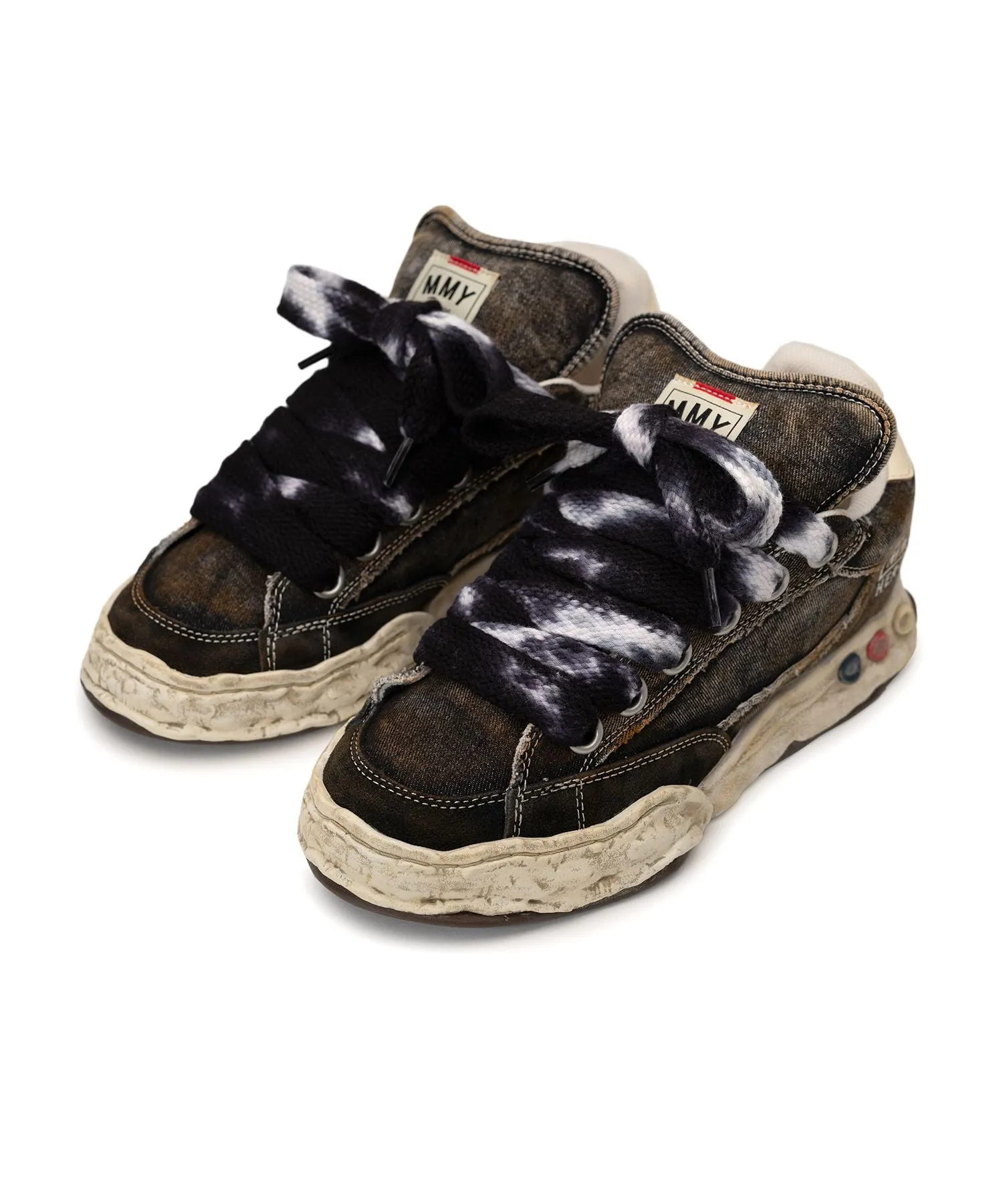 Maison Mihara Yasuhiro HERBIE / basket basse à semelle originale gonflable en toile - Noir