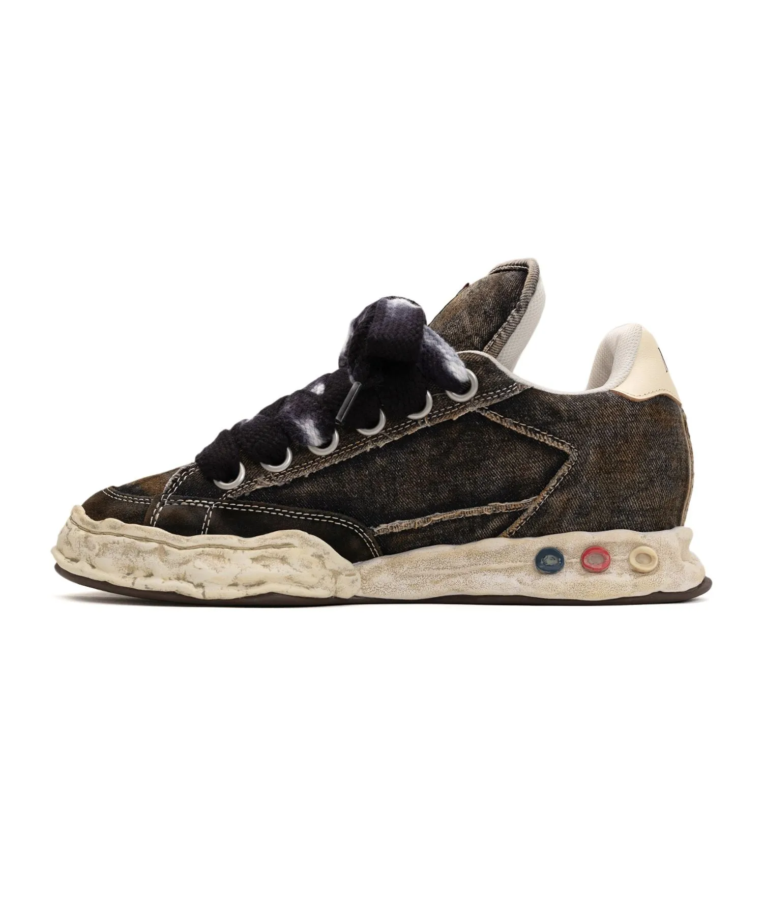 Maison Mihara Yasuhiro HERBIE / basket basse à semelle originale gonflable en toile - Noir