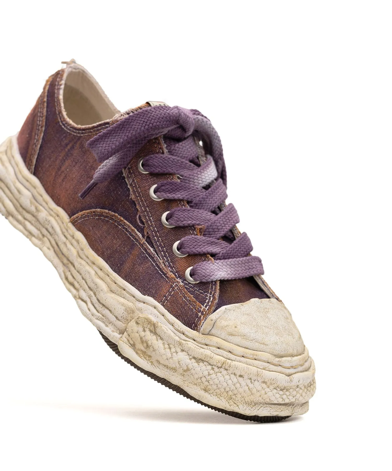 Maison Mihara Yasuhiro PETERSON 23 / baskets basses en denim lavé à semelle originale - Violet