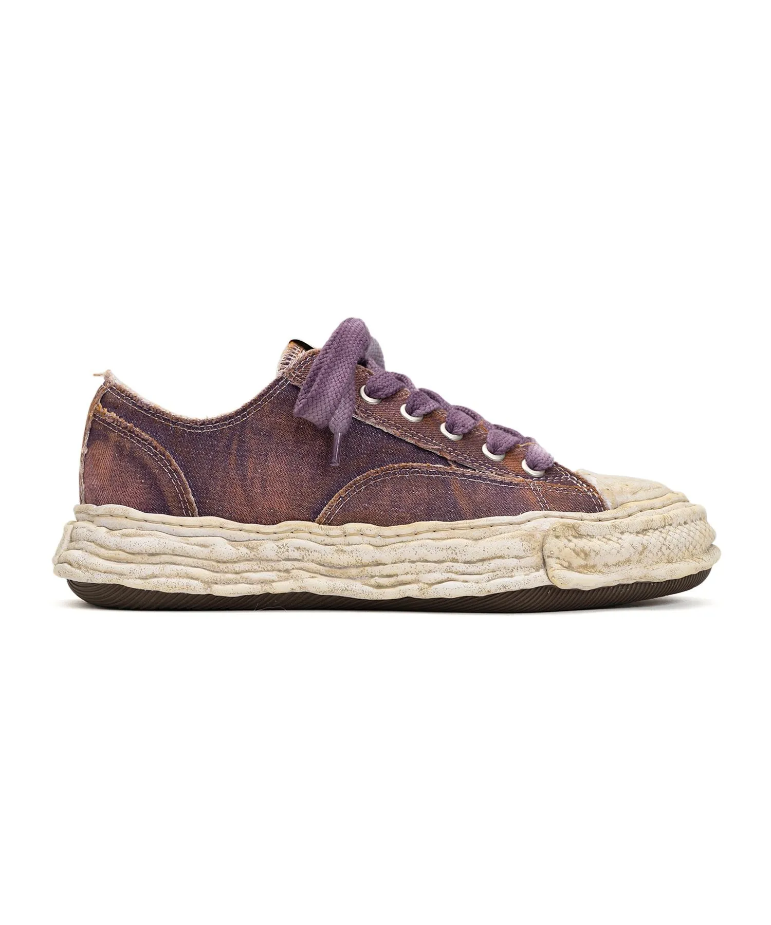 Maison Mihara Yasuhiro PETERSON 23 / baskets basses en denim lavé à semelle originale - Violet