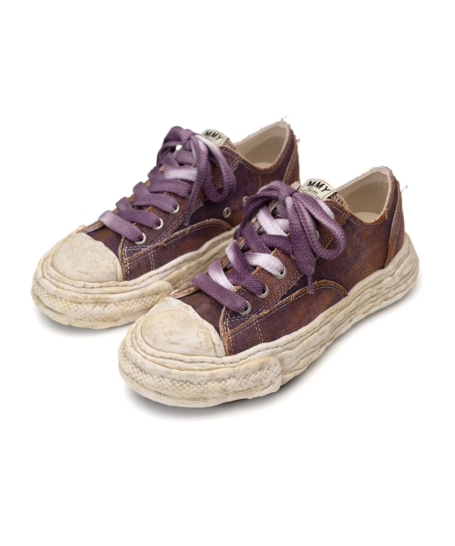 Maison Mihara Yasuhiro PETERSON 23 / baskets basses en denim lavé à semelle originale - Violet