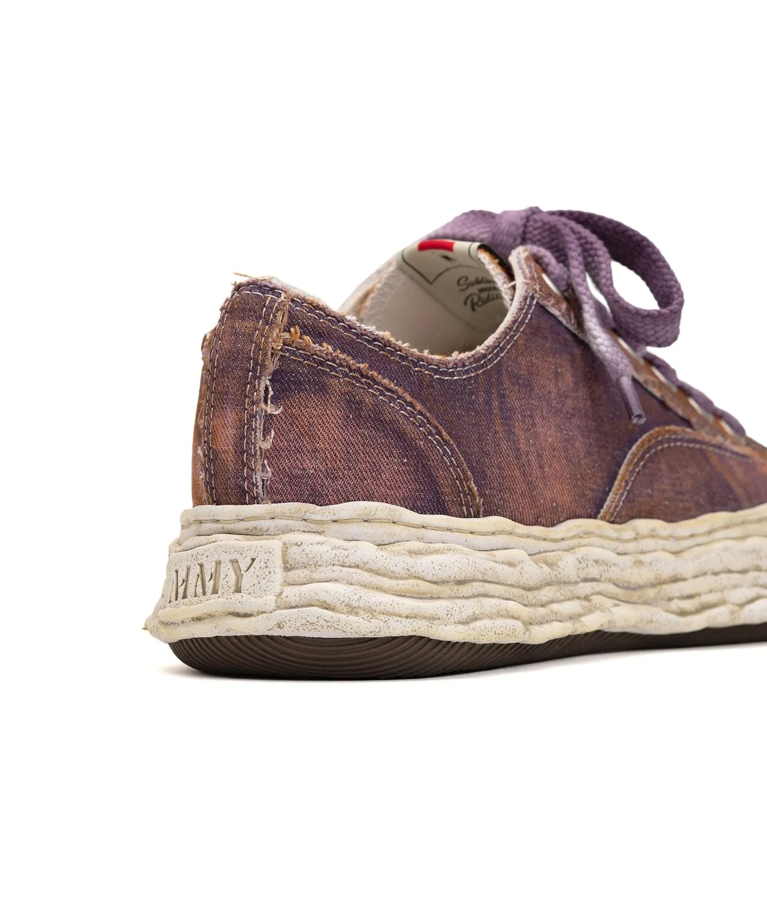 Maison Mihara Yasuhiro PETERSON 23 / baskets basses en denim lavé à semelle originale - Violet