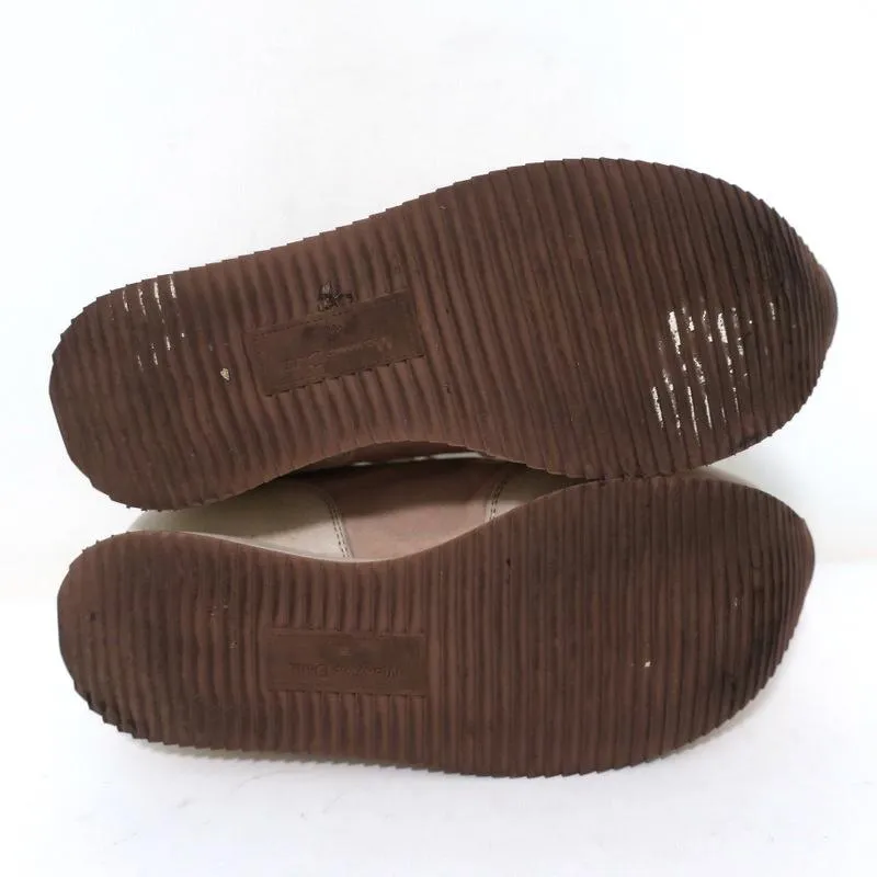 Massimo Dutti Baskets Basses Plateforme Suédé Nude & Cuir Taille 36