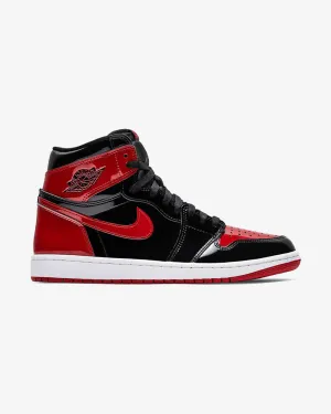 NIKE AIR JORDAN 1 HAUTE RETRO OG BRELOQUE PATENTÉE ROUGE ET NOIR