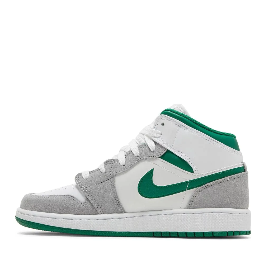 NIKE AIR JORDAN1 MID SE VERT PIN GRIS GS (NEUF) NEUF