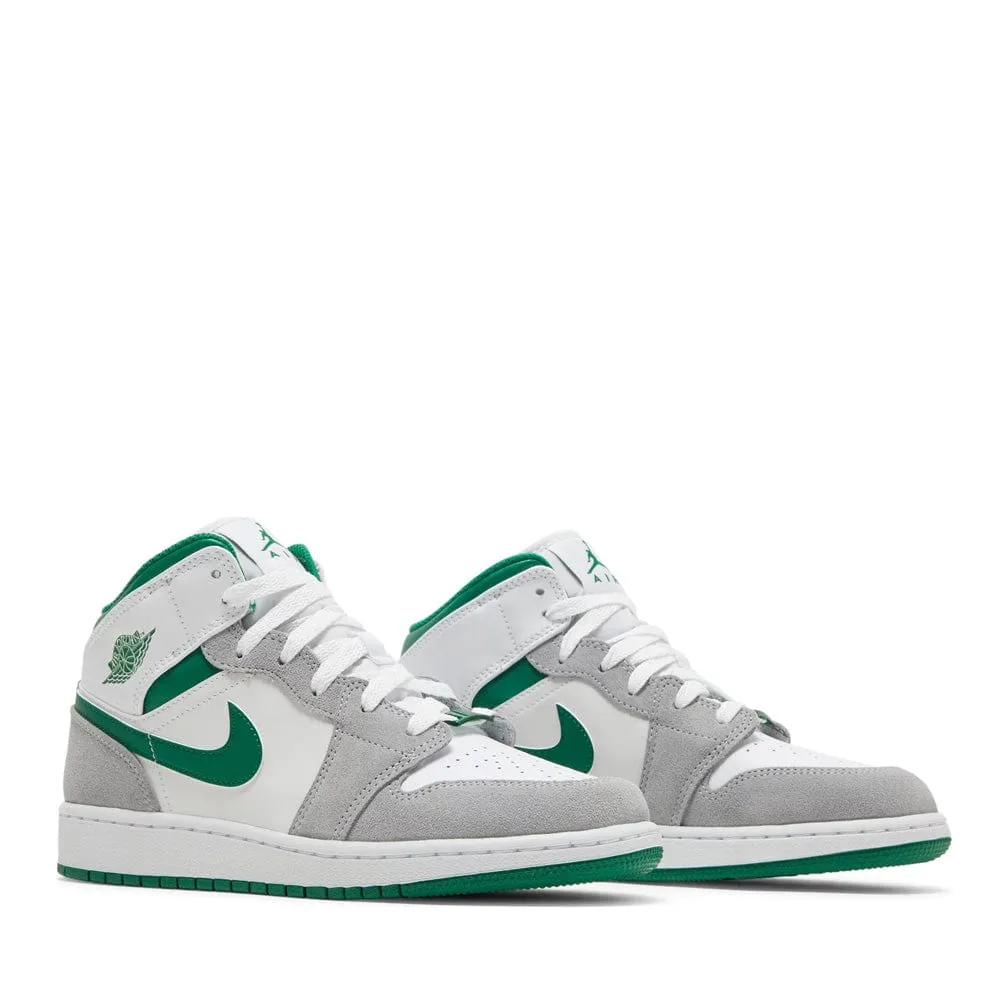 NIKE AIR JORDAN1 MID SE VERT PIN GRIS GS (NEUF) NEUF