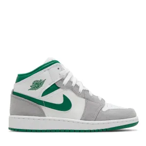 NIKE AIR JORDAN1 MID SE VERT PIN GRIS GS (NEUF) NEUF
