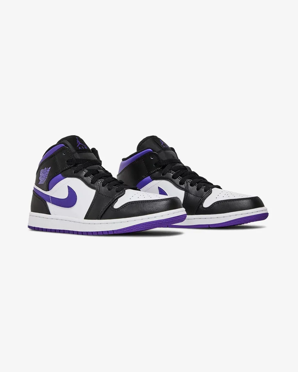 NIKE AIR JORDAN1 MID BLANC NOIR VIOLET