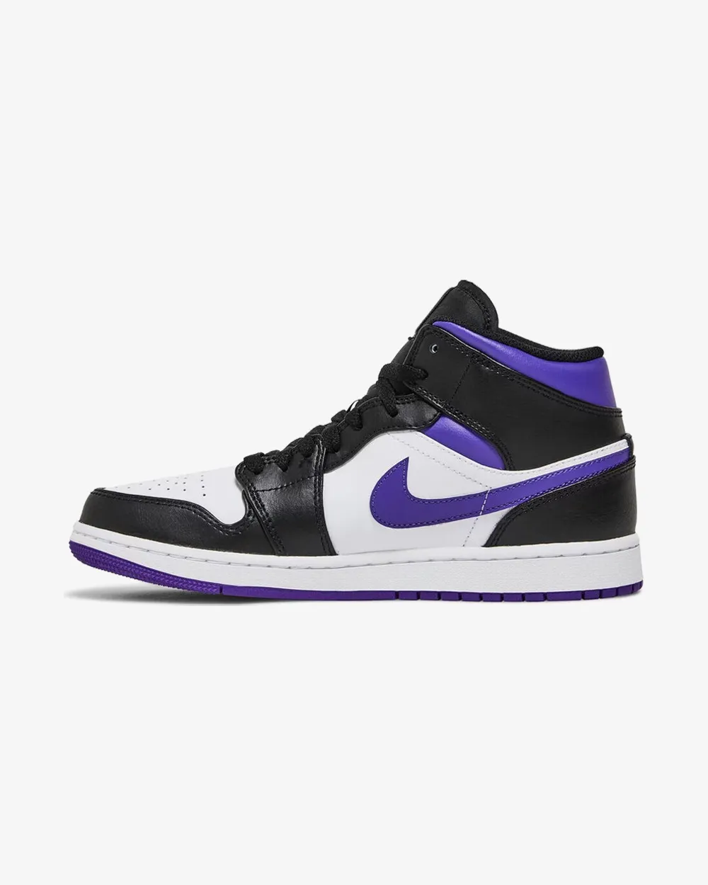 NIKE AIR JORDAN1 MID BLANC NOIR VIOLET