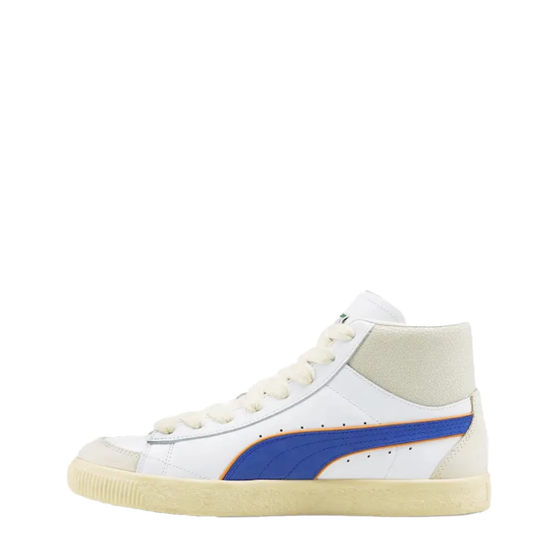 Puma Clyde Mid Bball Rhuigi Entraîneur Femme Blanc Puma / Bleu Royal Saphir
