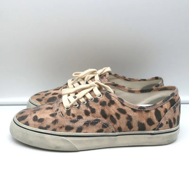 RE/DONE Basket skate basse années 70 en toile imprimée léopard délavée taille 40 NEUVE