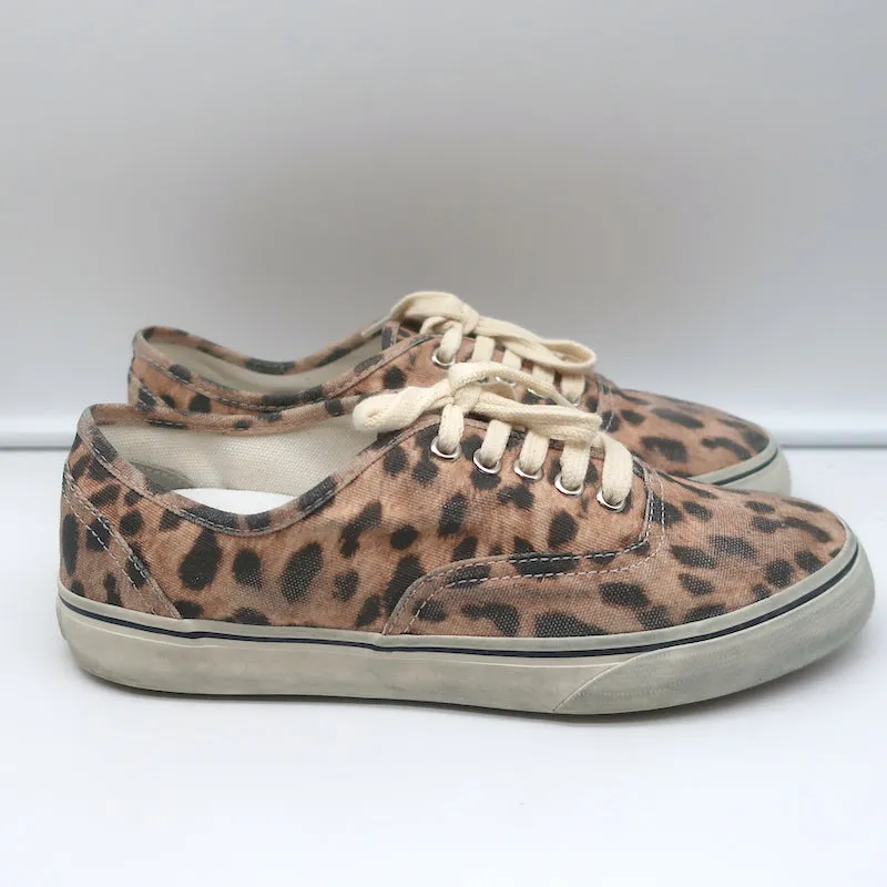 RE/DONE Basket skate basse années 70 en toile imprimée léopard délavée taille 40 NEUVE